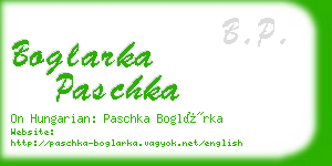 boglarka paschka business card